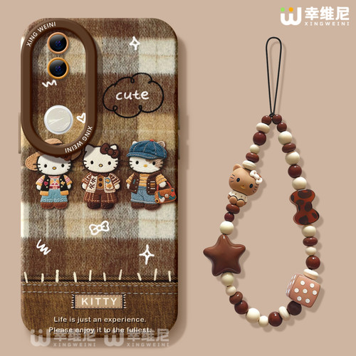 秋冬KT猫适用vivos50手机壳vivo新款s30promini保护套s18全包s19防摔s16s15s12硅胶s20pro软s17外壳s9女款s10