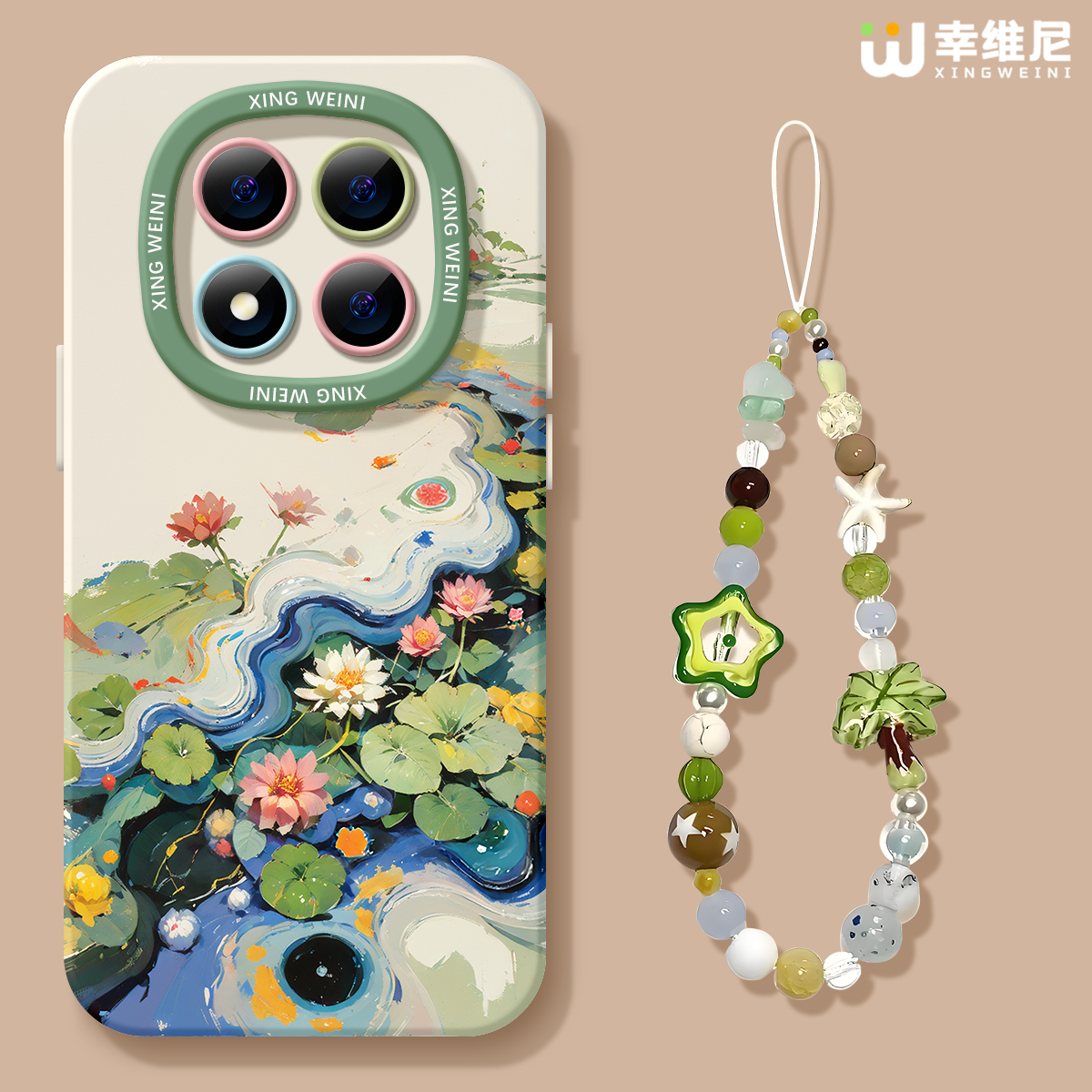 适用红米note14手机壳女款note13保护套小米note11pro硅胶Turbo4防摔10pro全包note12/11国风荷花软12turbo外