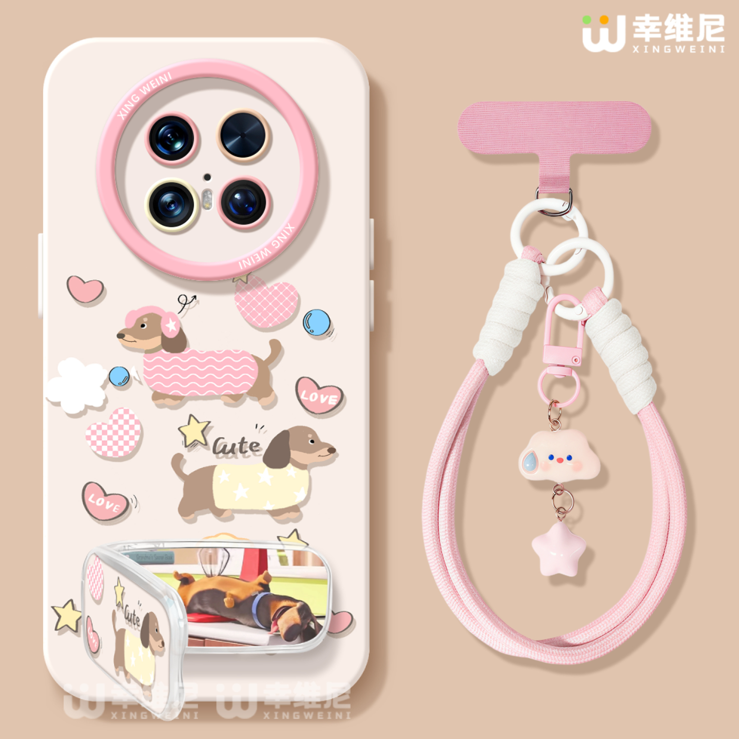 适用华为mate70pro手机壳女mate60保护套30pro硅胶60pro+全包mate60RS防摔40por软壳meta50e可爱腊肠狗mate70