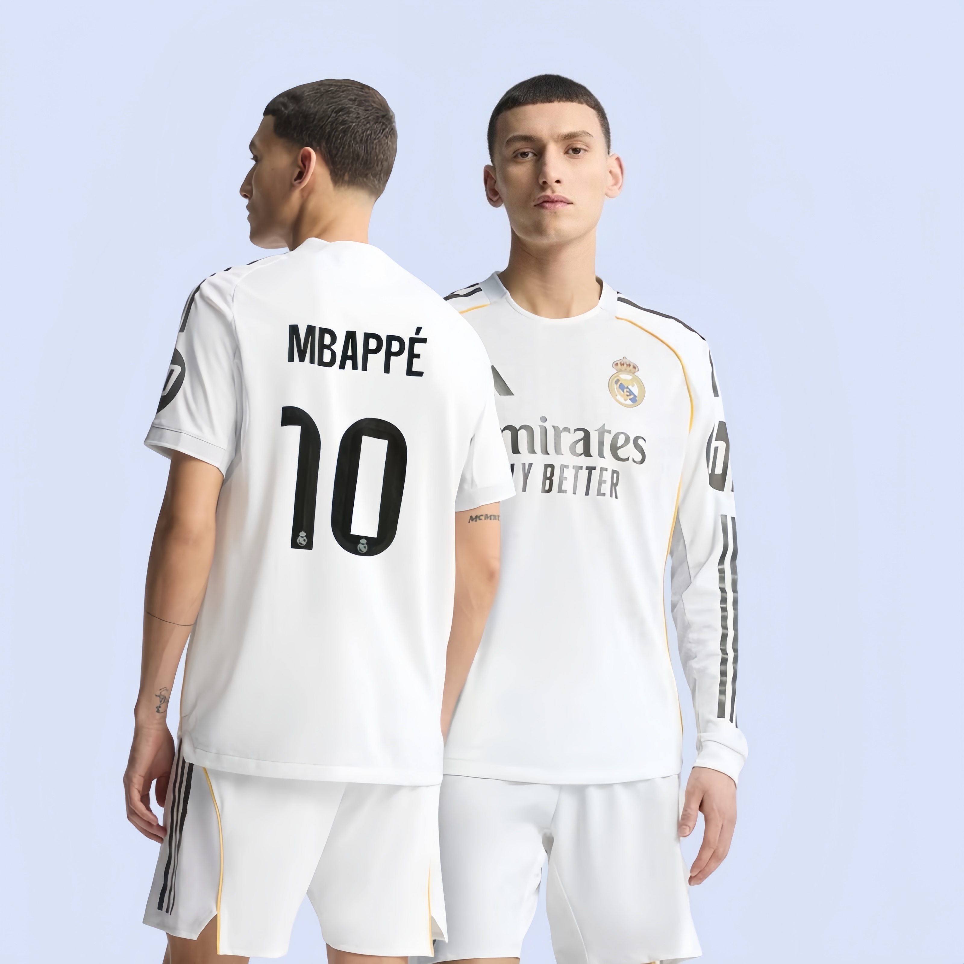 25-26皇马主场球衣长袖短袖10号姆巴佩7号维尼修斯球员版足球服