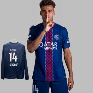 25-26巴黎主场球衣长袖短袖10号登贝莱14号杜埃17维蒂尼亚足球服