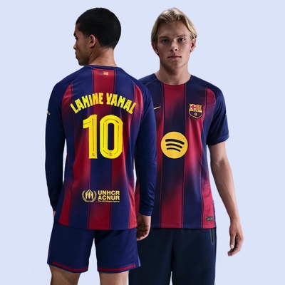25-26巴萨主场球衣长袖短袖10号亚马尔14号拉什福德9号莱万足球服