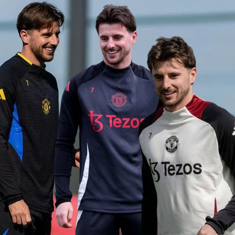 25-26曼联训练服半拉链球衣长袖成人童装儿童套装出场服足球队服