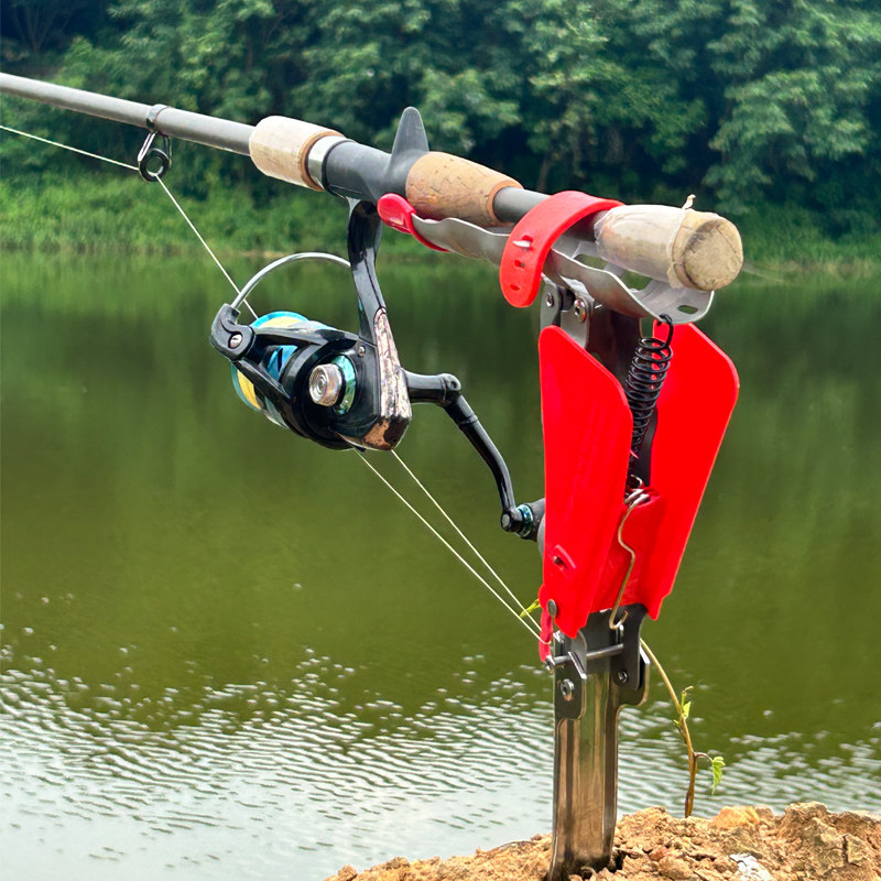 自动钓鱼海竿支架鱼竿全地插双弹簧起竿器弹钓器炮台用品高灵敏度