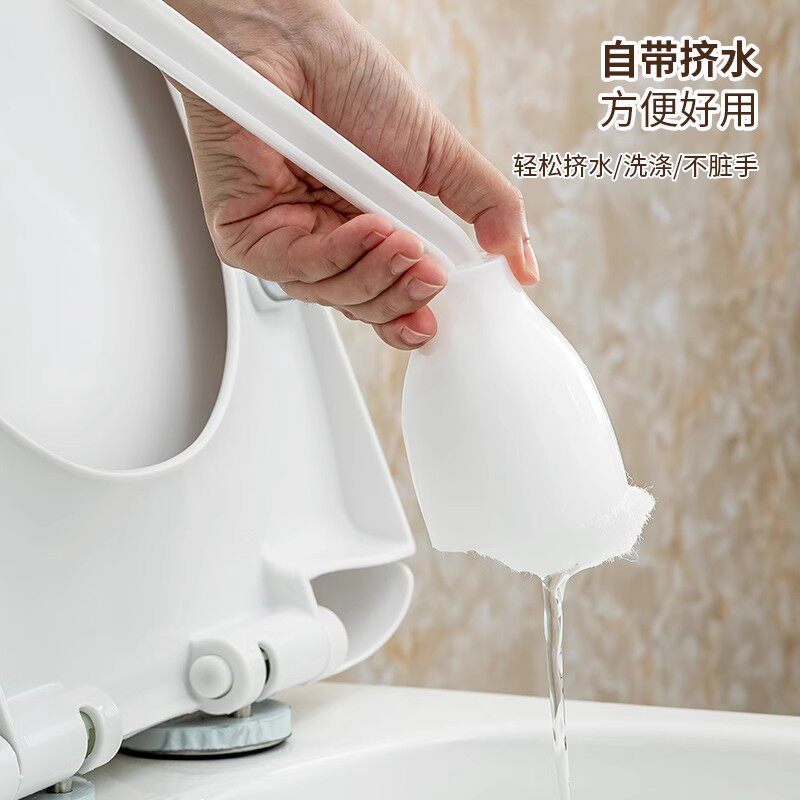 卫生间棉头多功能厕刷软毛专用棉花球马桶刷厕所皮搋子海绵刷壁挂