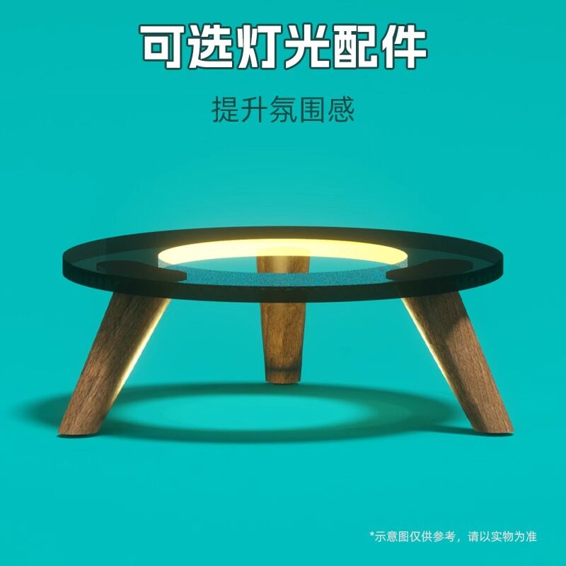 适用哈曼卡顿琉璃音箱黑色亚克力原木脚无灯款镂空减震防滑桌面