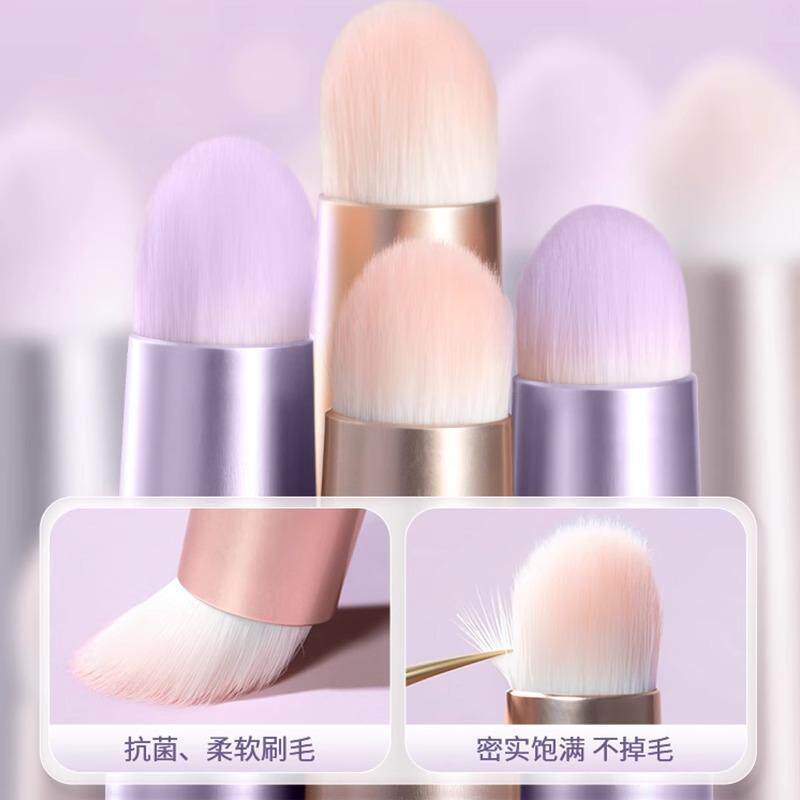 带盖子刷子短柄化妆刷唇膜口红膏唇釉便携带唇刷硅胶晕染遮瑕遮暇