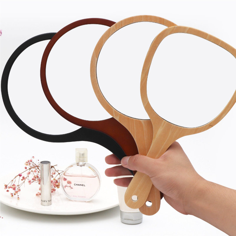 美容院手持化妆镜美甲美睫女 手柄镜复古木制宿舍小镜子,节庆用品/礼品,文化创意化妆镜,淘宝优惠券,粉丝福利购,淘宝优惠卷