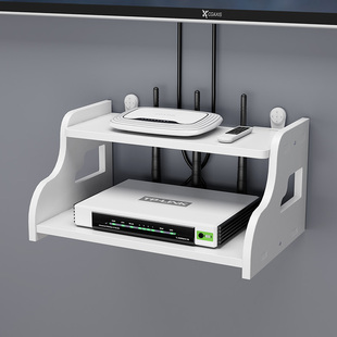 放无线网络盒子收纳盒架装wfi路由器架子客厅墙上的免打孔waifai