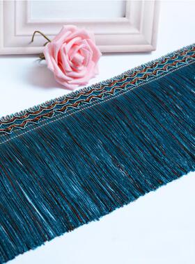 窗帘花边装饰配件创意蓝色金色红色12米一板流苏穗子底边下摆辅料