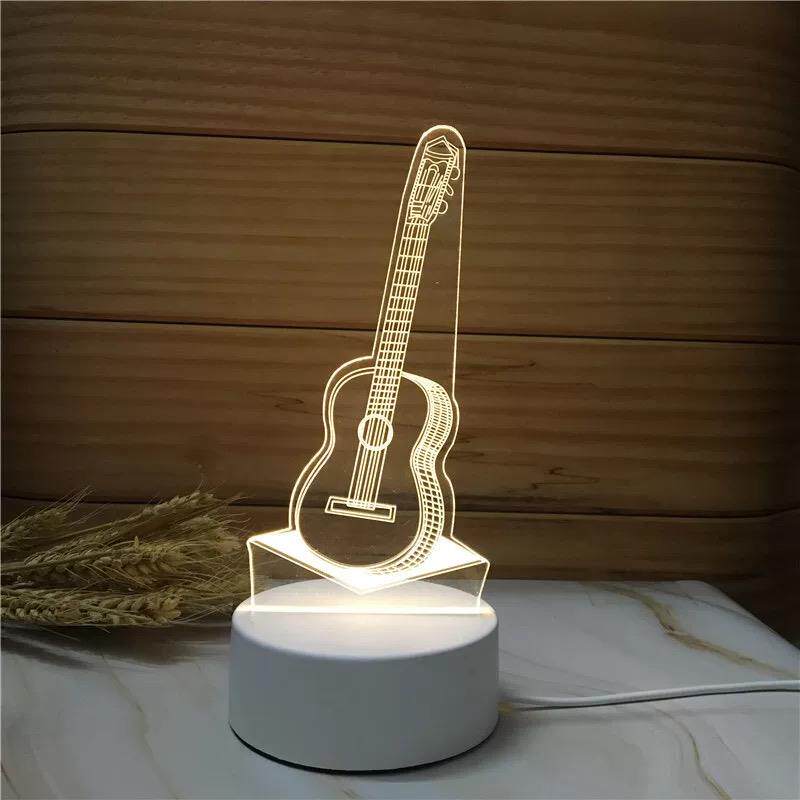 3D小夜灯吉他钢琴摆件定制音乐社团纪念品学生奖品毕业礼物纪念品