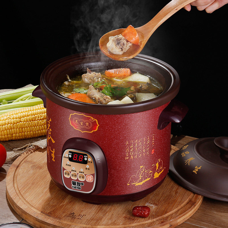3电炖锅陶瓷煲汤家用养生熬汤煮粥神器全自动智能多功能炖蛊紫砂锅