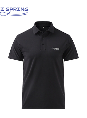 25款JAZZ SPRING高尔夫短袖POLO黑色透气柔软时尚百搭简约运动夏