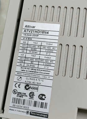 {议价}21变频器18.5kw（ATV21HD18N4）拆