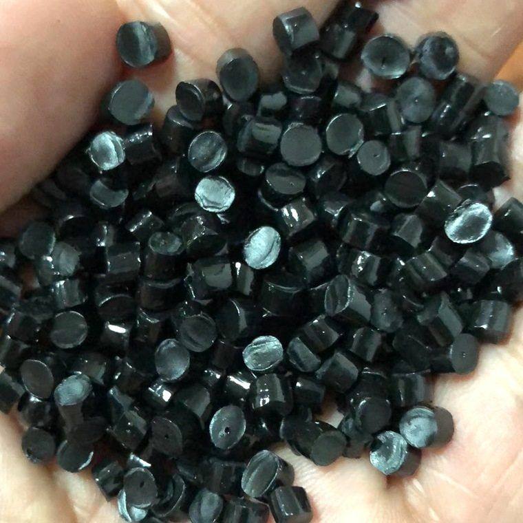 TPU黑色再生料 耐磨70A-64D注塑脚轮料 黑色聚氨酯再生颗粒