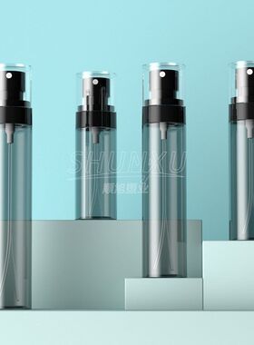 现货60ml80ml100mlpet塑料透黑按压细雾小喷瓶极细定妆喷雾分装瓶