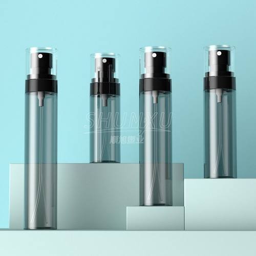 现货60ml80ml100mlpet塑料透黑按压细雾小喷瓶极细定妆喷雾分装瓶