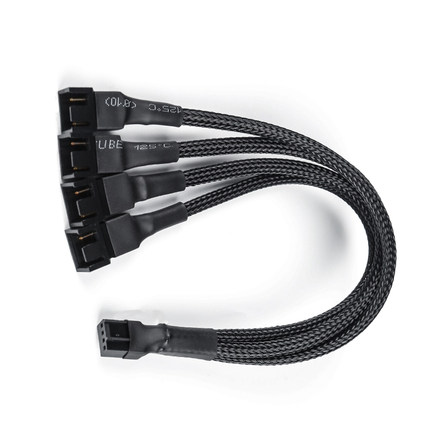 动力火车电脑机箱风扇集线器4pin主板一分三拖3风扇一分二转接线