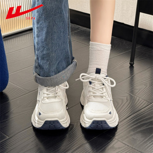 Warrior/回力老爹鞋女2025新款厚底增高休闲运动鞋小白鞋户外鞋女