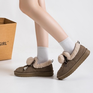 Warrior/回力女鞋2025新款冬季加绒保暖雪地靴厚底防滑棉鞋女短靴