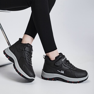 Warrior/回力女鞋冬季加绒加厚棉鞋户外保暖鞋老人鞋商场同款棉鞋