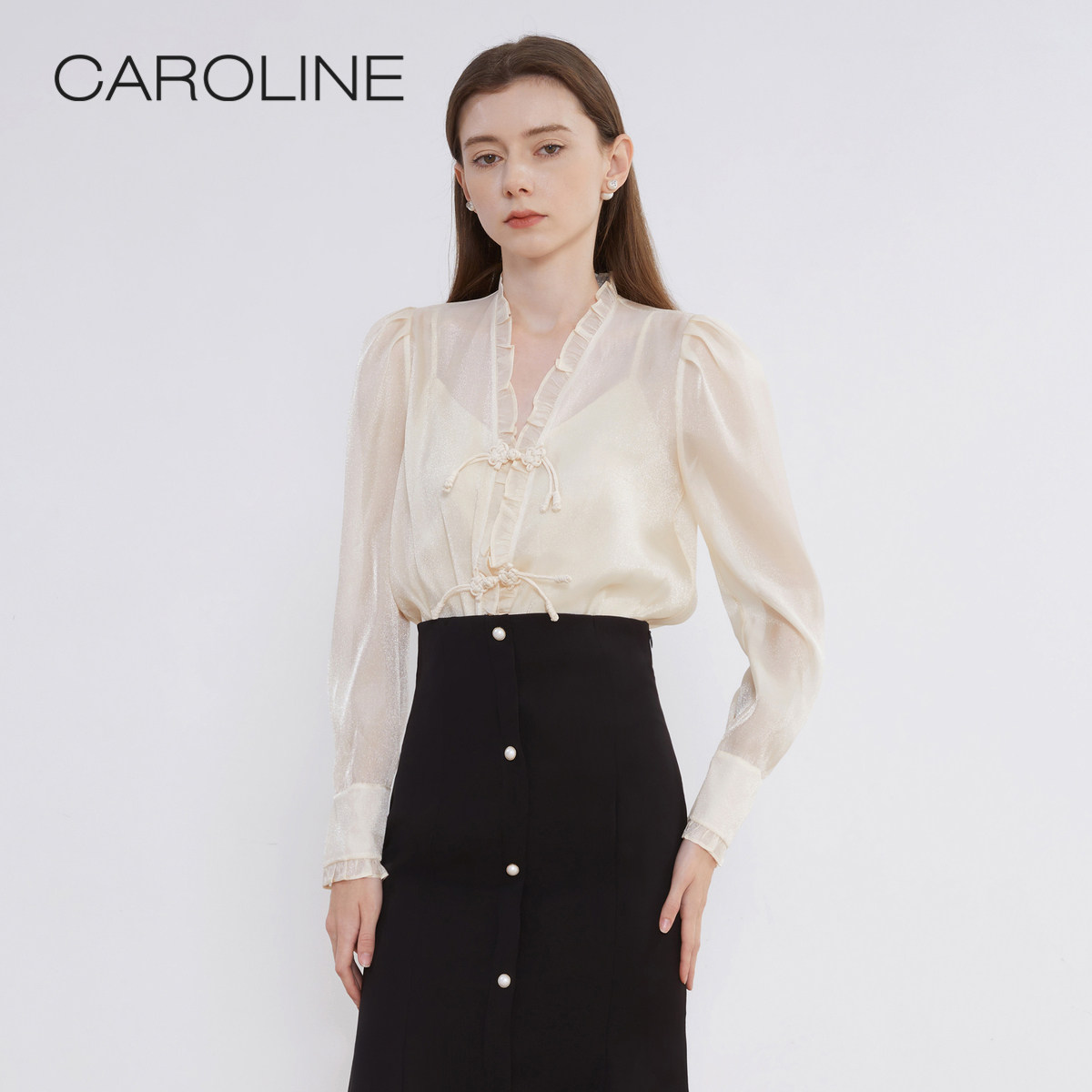 新中式|CAROL春季雪纺衬衫CA