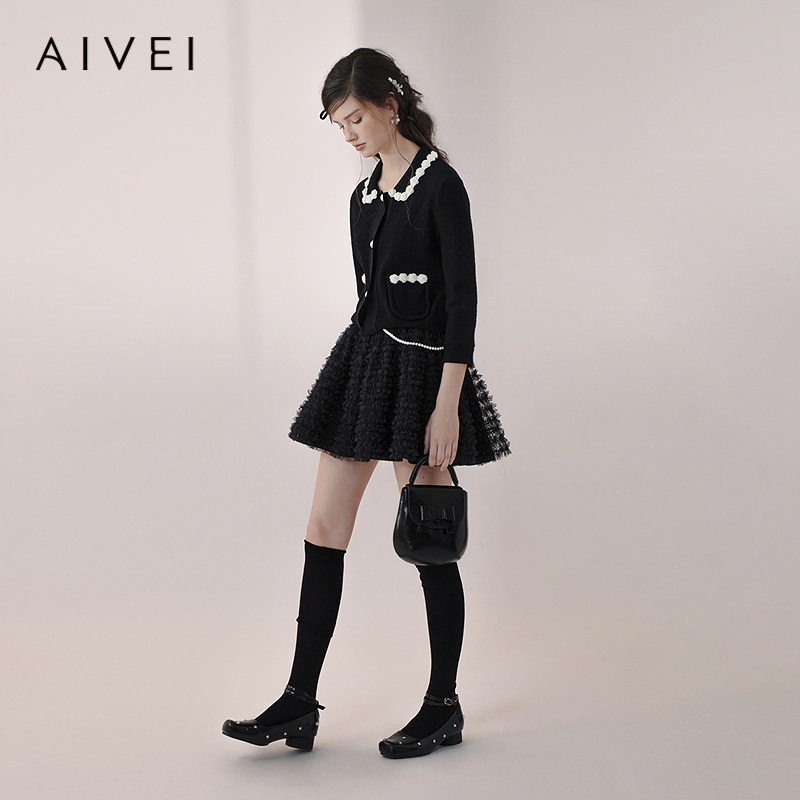 AIVEI欣贺艾薇2026春季减龄少女甜美蓬蓬网纱公主半身裙XSV1Q01S