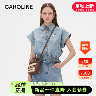 休閑牛仔坎肩襯衫 Caroline 商場同款 2024夏季 Q622801D