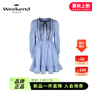 商場同款 連衣裙Q205903C 宮廷風(fēng)蝴蝶結(jié)泡泡袖 卓雅周末2024春新款