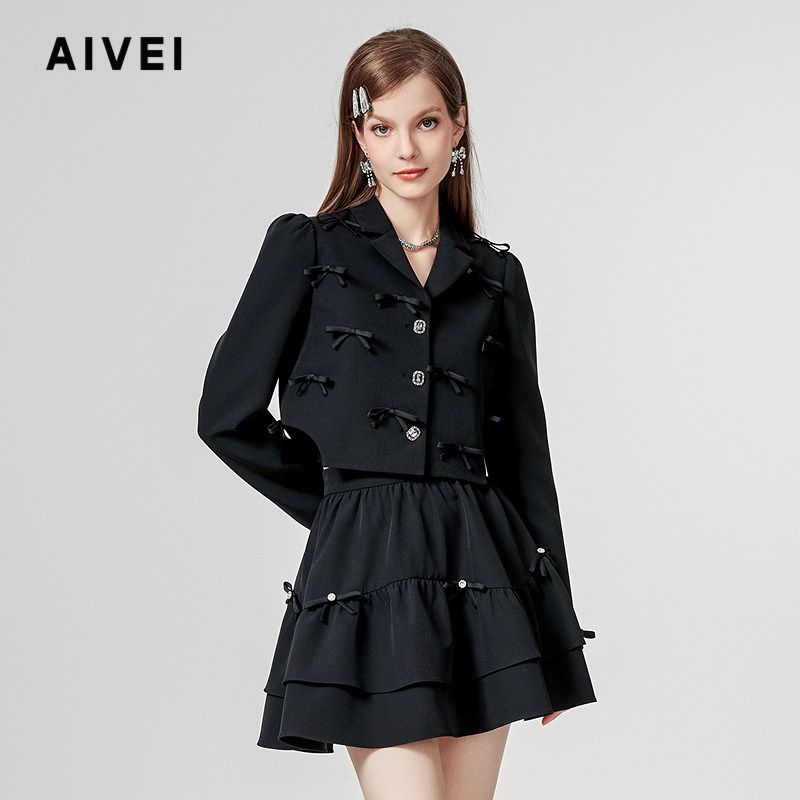 AIVEI高腰A字蝴蝶结蓬蓬