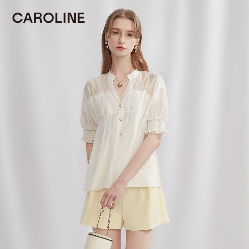 CAROLINE卡洛卡洛琳雪纺衫CA