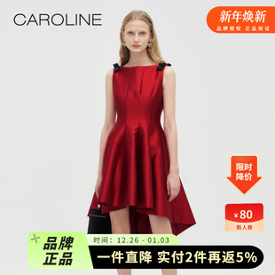 新款 2023秋季 光泽感轻礼服连衣裙P643502E 商场同款 Caroline
