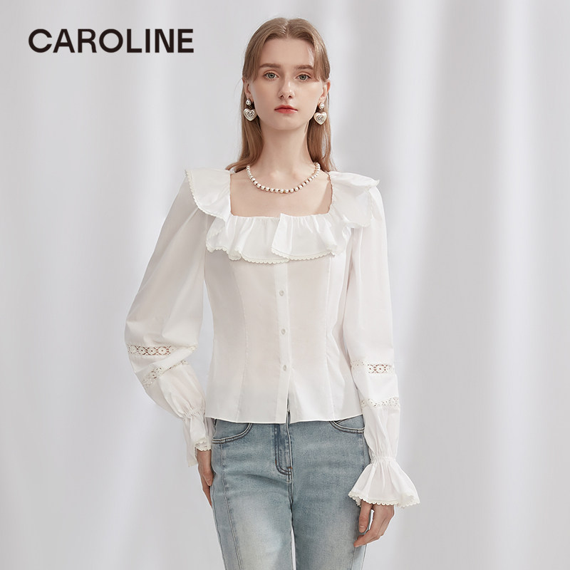 CAROLINE卡洛卡洛琳雪纺衫CA