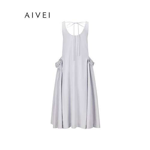 AIVEI欣贺艾薇2026夏季新日式文艺森系松弛感吊带连衣裙XSV3L19A