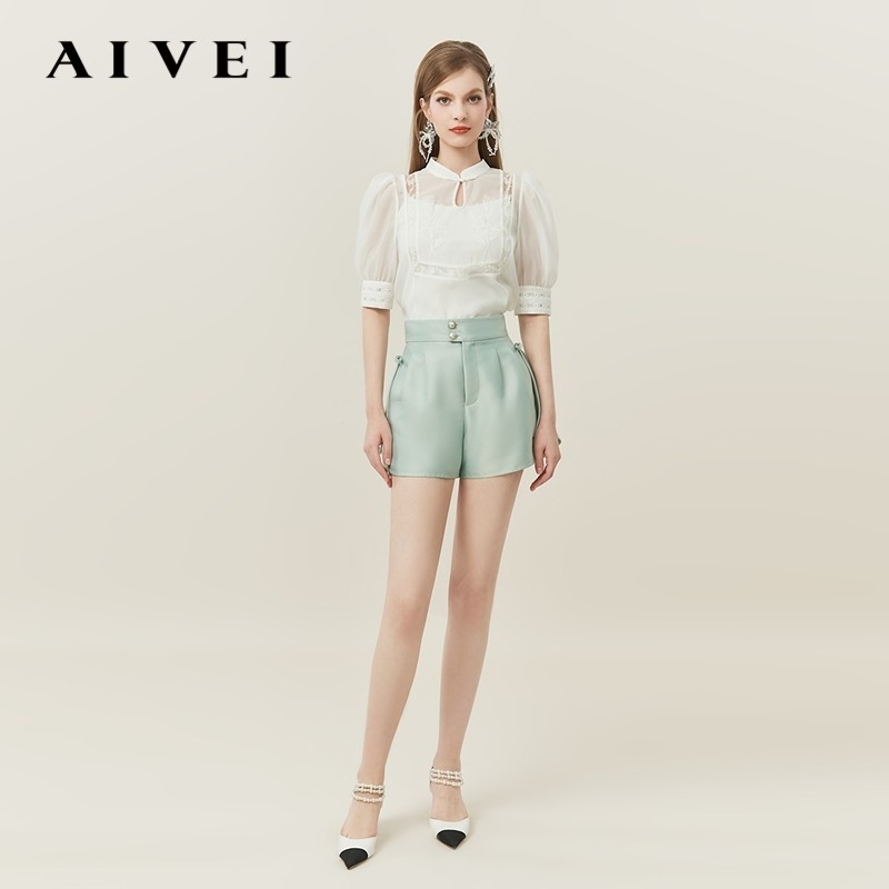 AIVEI欣贺艾小清新高腰蝴蝶