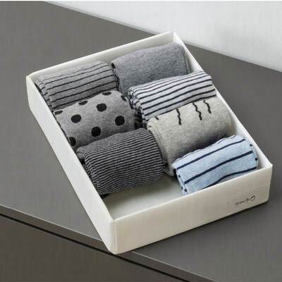 衣柜收纳箱内衣袜子分格收纳盒斯图克STUK布艺抽屉式家居放衣柜盒