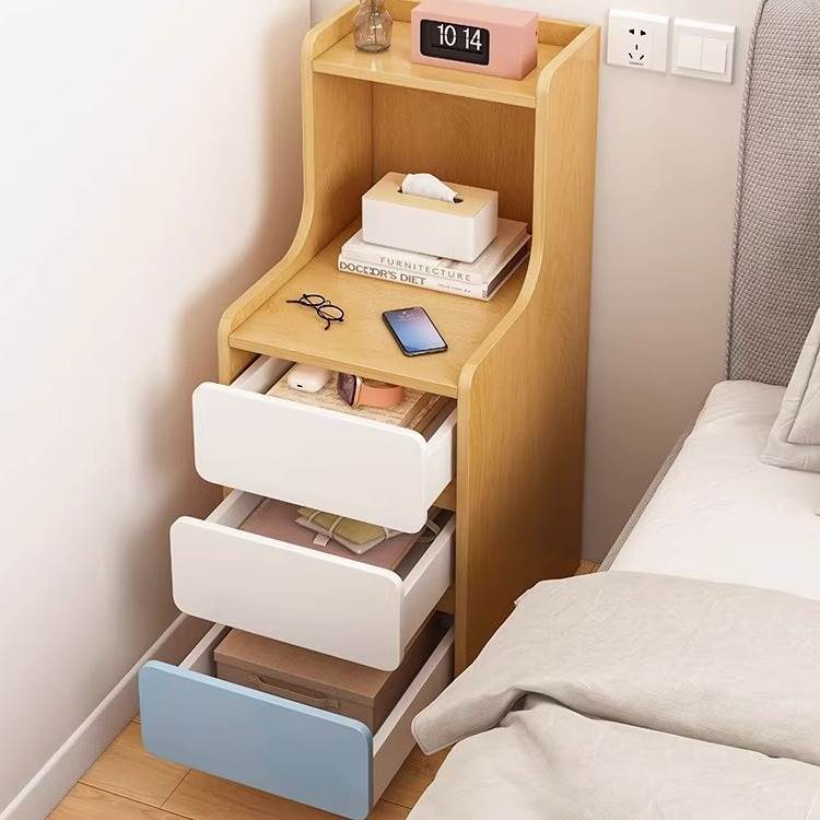 床头柜简约现代小型超窄储物柜简易床边迷你收纳柜出租房用置物架