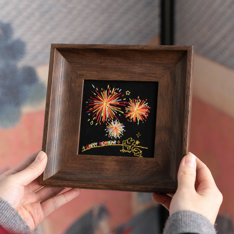 刺绣diy材料包烟花装饰相框画情侣手工生日礼物自绣家居摆件挂件,家居饰品,刺绣画,淘宝优惠券,粉丝福利购,淘宝优惠卷