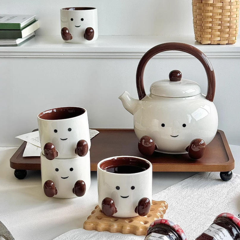 治愈笑脸茶具水杯套装礼盒乔迁