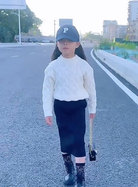 儿童半身裙女童短裙针织包臀裙