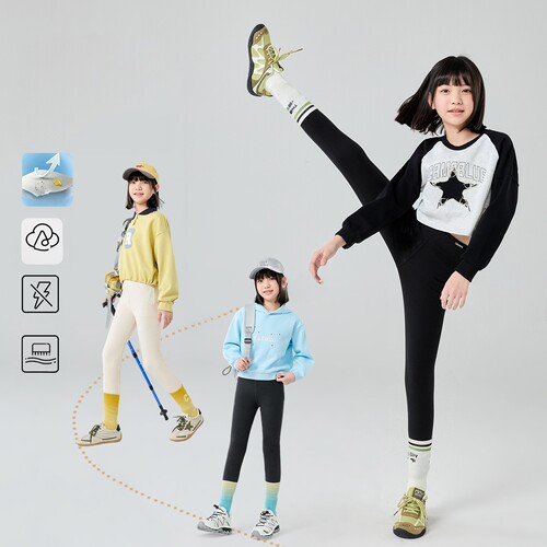 女童裤子运动打底裤秋冬加厚外穿