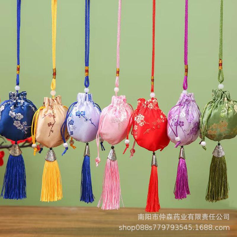 直销端午艾草香包香囊袋艾草香料香袋挂饰车挂香包香布袋成品