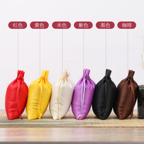 束口色丁布袋绸缎防尘收纳