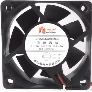 议价全新DHAZL6025H24B 6CM 24V 0.20A 二线直流风机散热风扇