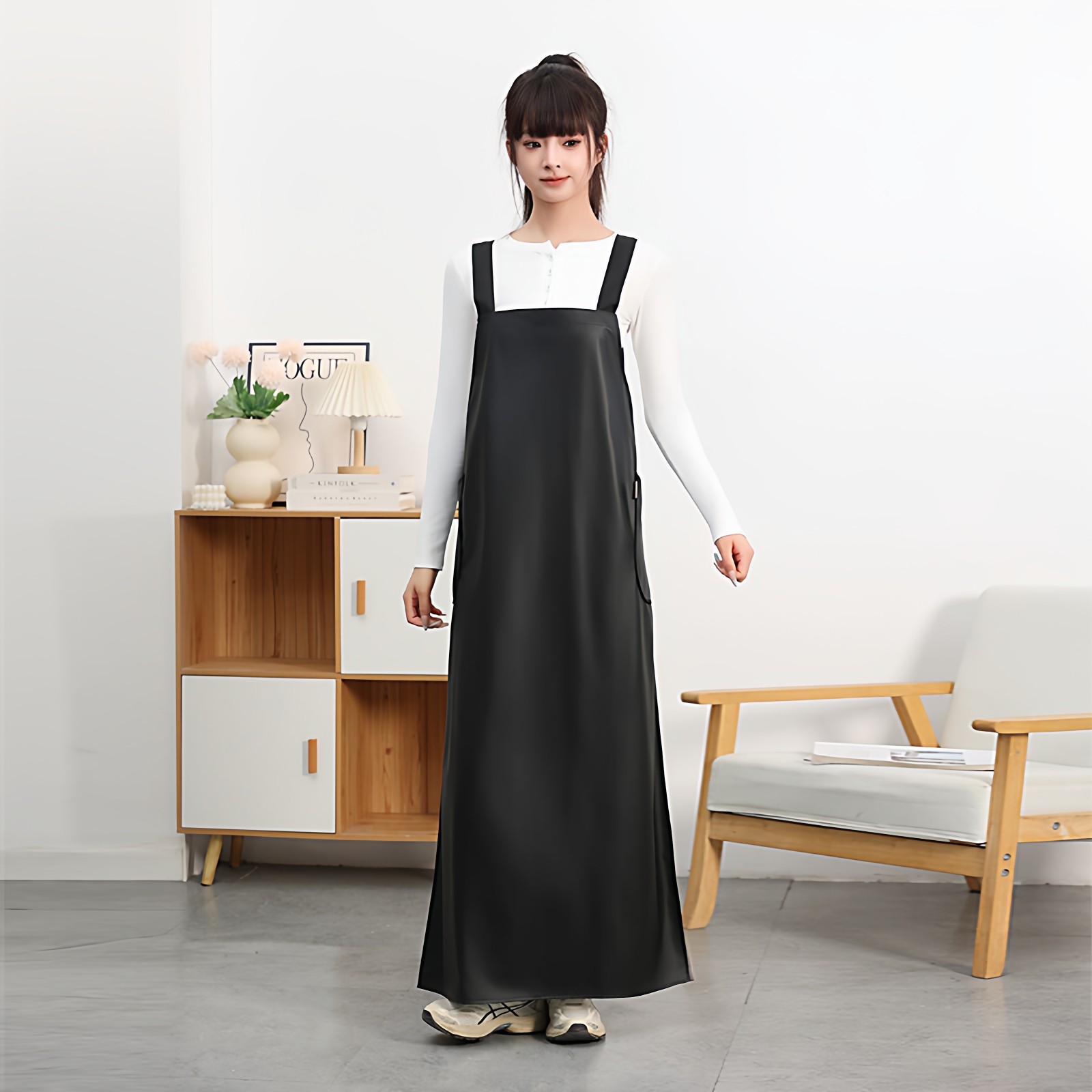 软皮革围裙过膝超长防水防油洗车工作服男女厨房洗碗杀鱼定制印字,家庭/个人清洁工具,围裙,淘宝优惠券,粉丝福利购,淘宝优惠卷