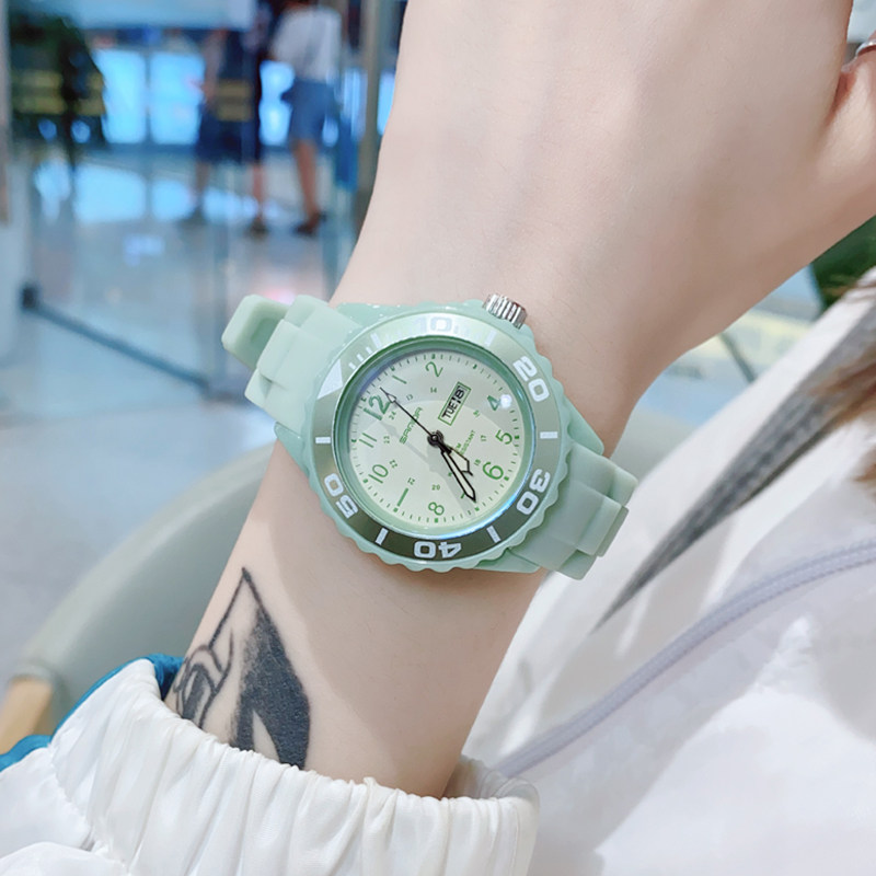 手表女简约气质ins风初中学生电子少女森系学院风防水运动小清新
