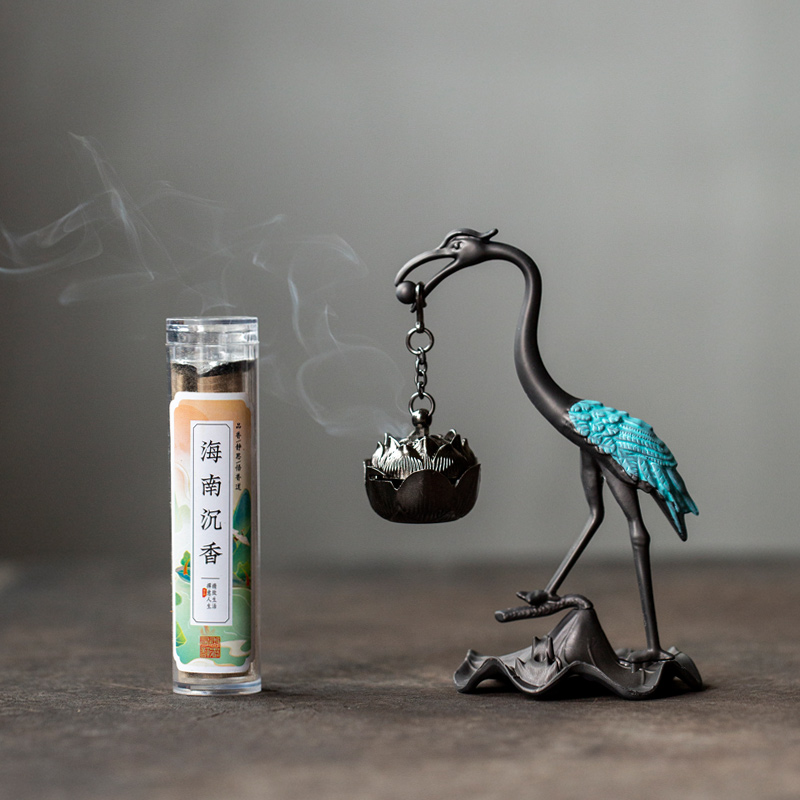 碌心 中式小祥云无粘粉盘香 家用熏香鹅梨帐中香老山檀香海南沉香