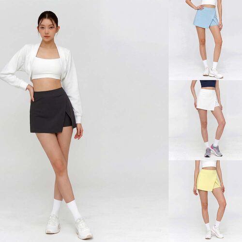 欧美女士纯色保守裤裙泳衣Solid color conservative swim skirt