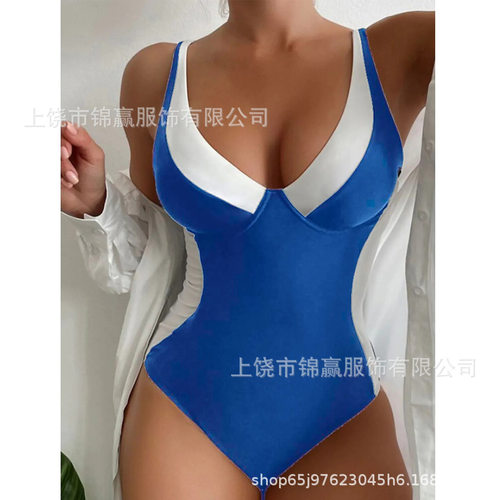 欧美女士遮肉大码连体泳衣Plus Size One-piece Bikini Swimsuit
