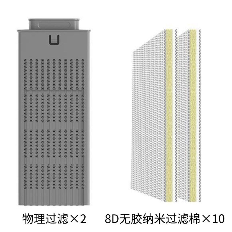 小米米家鱼缸滤材配件滤芯物理过滤模块改造8D棉过滤棉可拆洗更换怎么看?